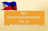 10 commandments for Public Servants