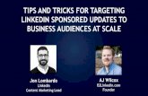 Tips and Tricks for targeting LinkedIn Sponsored updates to business audiences at scale