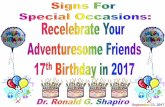 Signs For Special Occasions - Recelebrating a 17th Birthday in 2017