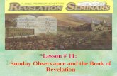 Lesson 11 revelation seminars  sunday observance and the book of revelation