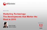 eMarketer Webinar: Marketing Technology—The Developments That Matter the Most in 2016