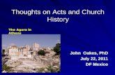 Acts and Church History by Dr. John Oakes