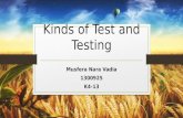 Language Assessment : Kinds of tests and testing