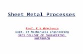 Sheet metal processes