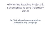 E twinning reading project & schoolpress report (The 7 wonders of the Ancient world