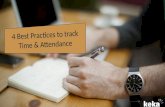 4 Best Practices to Track Employee Time and Attendance