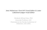 FCH: Food Editor Jane Nickerson