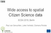 Wide access to spatial Citizen Science data - ECSA Berlin 2016