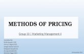 Methods of pricing