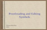 Proofreading and Editing Symbols