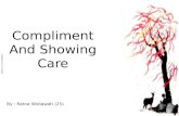Compliment and showing care
