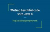 Writing beautiful code with Java 8