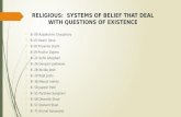 Religious systems of belief that deal with questions