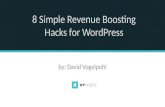 8 Simple Revenue Boosting Hacks for WordPress
