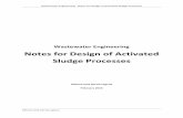Wastewater Engineering - Notes for Design of Activated Sludge Processes