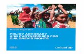 2014 05 01 Thematic Report 2013 - Policy Advocacy & Partnerships for Children's Rights