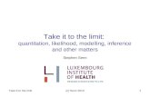 Take it to the Limit: quantitation, likelihood, modelling and other matters