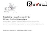 Predicting News Popularity by Mining Online Discussions
