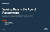 Valuing Data in the Age of Ransomware