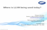 Where is LLVM Being Used Today?