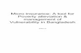 Micro insurance: A tool for Poverty alleviation & management of Vulnerability in Bangladesh