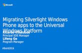 Build 2016 - P498 - Migrating Silverlight Windows Phone Apps to the Universal Windows Platform