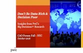 PwC presentation at the Chief Analytics Officer, Fall 2016
