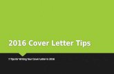 2016 Cover Letter Tips