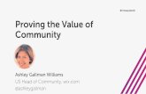 Ashley Gallman Williams - CMX Summit East 2016 - Proving the Value of Community