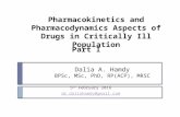 PK & PD Aspects of drugs in critically ill population
