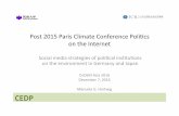 Post 2015 paris c limate conference politics on the internet  manuela hartwig