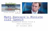Rt Hon Matt Hancock MP - Minister for Digital & Culture DCMS