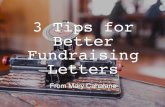 3 Tips for Better Fundraising Letters - from Fundraising Pro Mary Cahalane