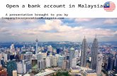 Open a Bank Account in Malaysia