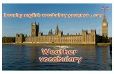Weather vocabulary PDF learning English basics for weather