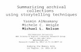 Summarizing archival collections using storytelling techniques
