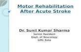 Post stroke motor rehabilitation
