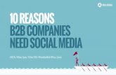 10 Reasons B2B Companies Need Social Media