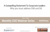 A Compelling Statement to Corporate Leaders – Why You Must Address EIM and DG