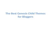 The best genesis child themes for bloggers