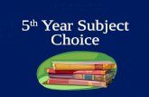 5th year subject choice 2015 revised