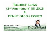 Taxation laws (2nd Amendment) Bill & Penny stock