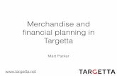 Merchandise, store and financial planning with Targetta