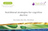 Nutritional strategies for cognitive decline
