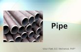 Fundamental of Pipe used in oil & gas process piping.