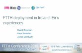 FTTH Deployment in Ireland: Eir's experiences (workshop FTTH EU Conference 2016)