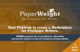 Paperweight - Advanced ecommerce platform to launch an academic writing website