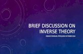 Brief discussion on inverse Theory