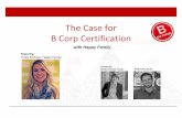 Why: The Case for B Corp Certification with Happy Family
