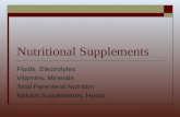 Nutritional Needs & Supplements